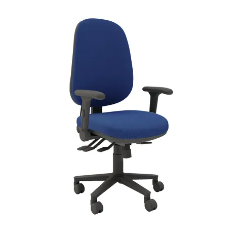 Multi-functional High Back Task Chair - Black Base - Folding Arms - Hamilton